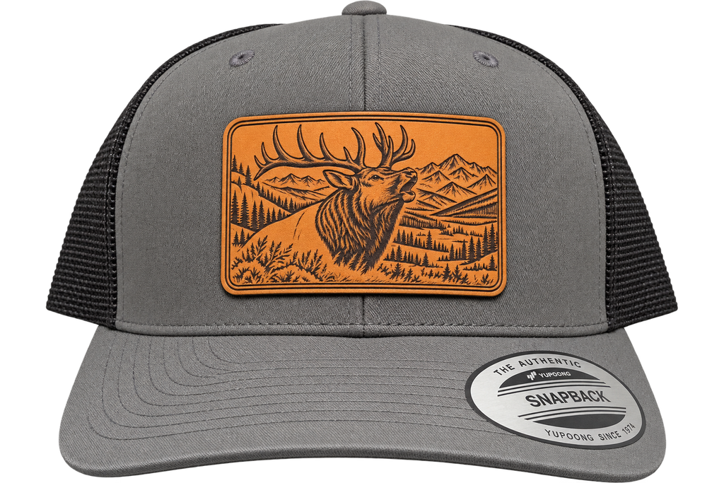 Leapfrog Collective High Country Bull Elk Bugle Leather Patch Hat