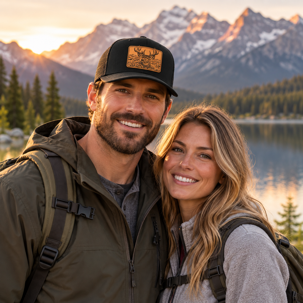 Leapfrog Collective High Country Mule Deer Leather Patch Hat