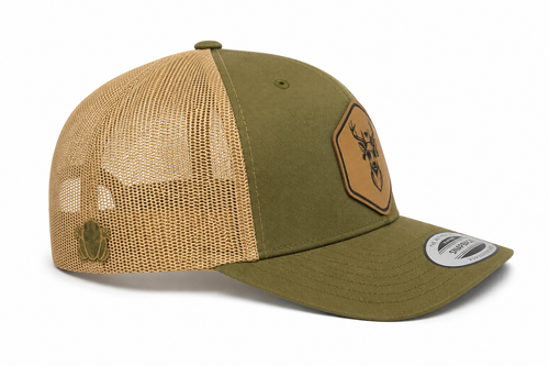 Leapfrog Collective Backcountry Buck Leather Patch Trucker Hat