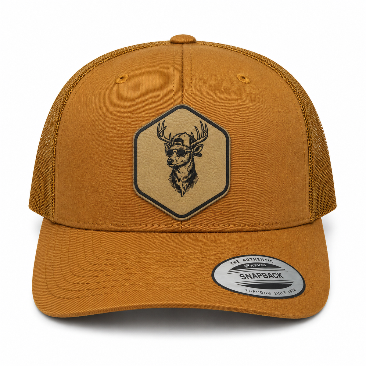 Leapfrog Collective Backcountry Buck Leather Patch Trucker Hat