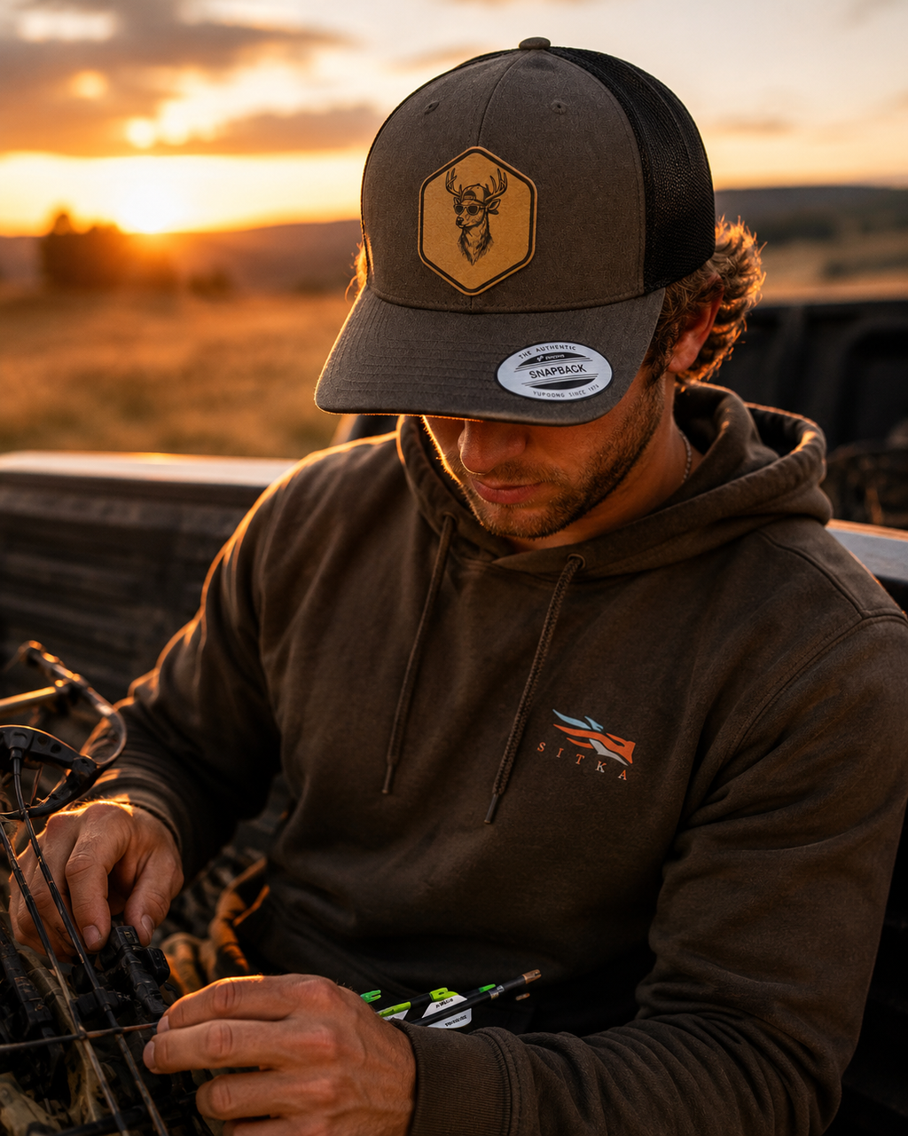 Leapfrog Collective Backcountry Buck Leather Patch Trucker Hat