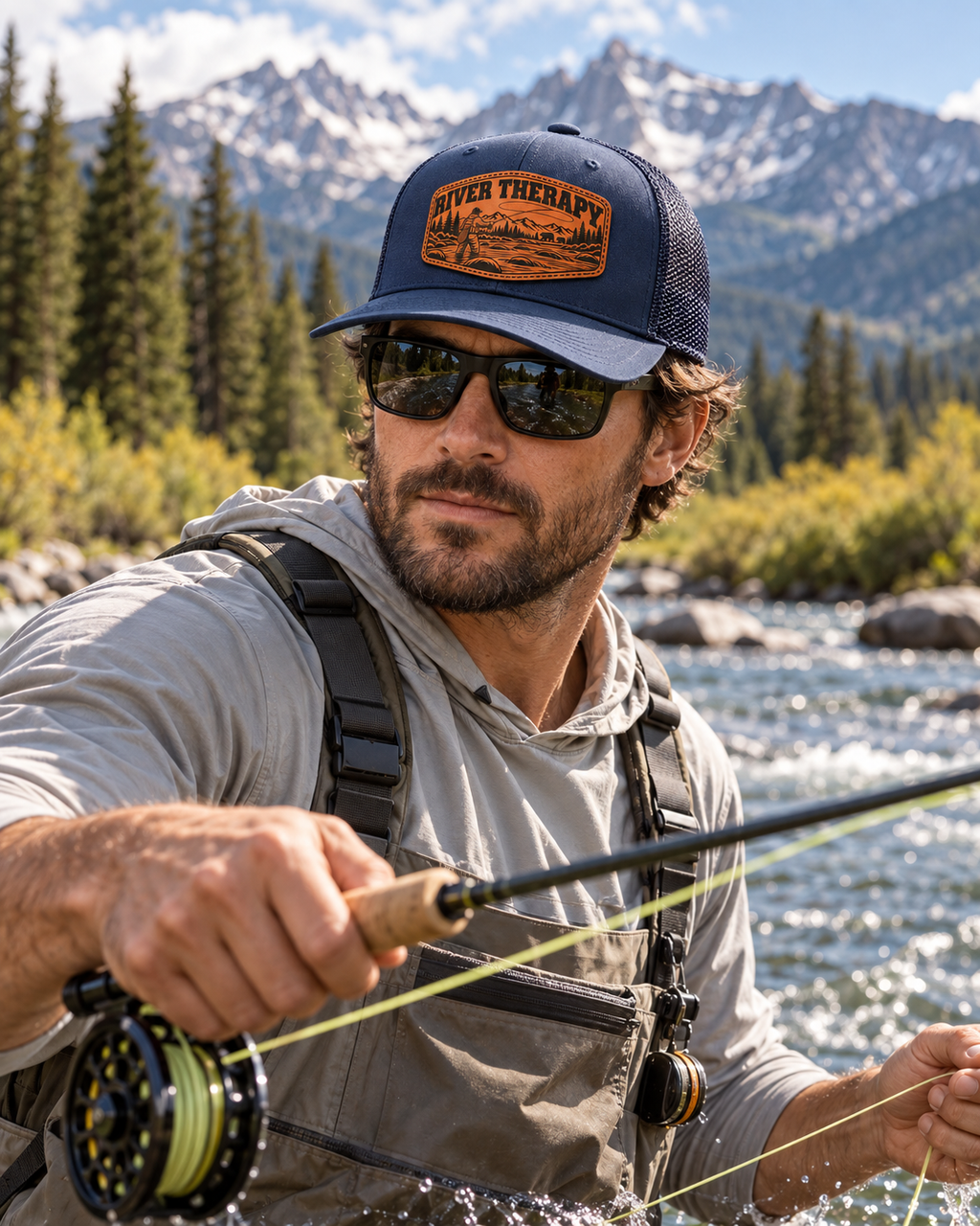 Leapfrog Collective River Therapy Fishing Trucker Hat – Bears
