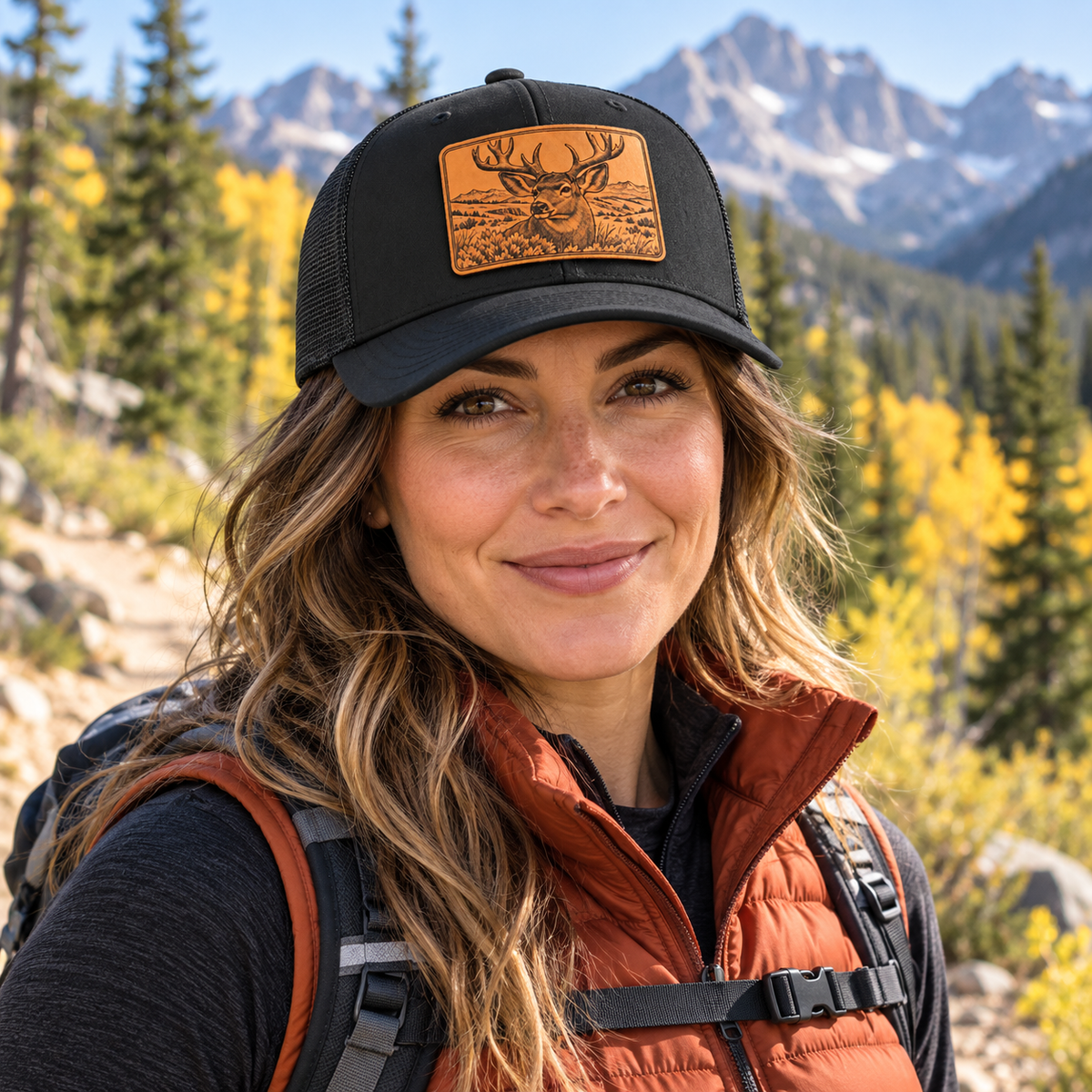 Leapfrog Collective High Country Mule Deer Leather Patch Hat